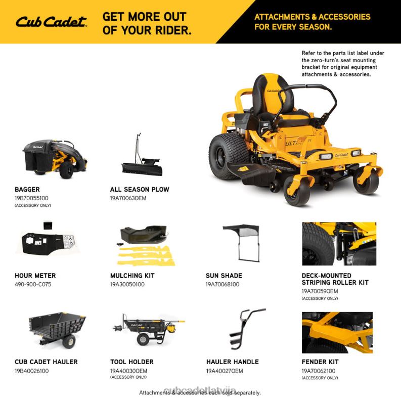Cub Cadet zt1 50 iekārtas HD0Z41