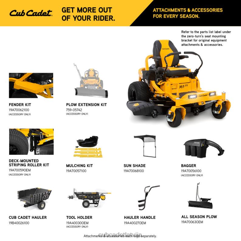 Cub Cadet zt3 60 iekārtas HD0Z414