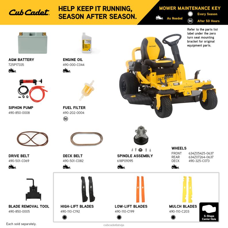 Cub Cadet zts1 46 iekārtas HD0Z49