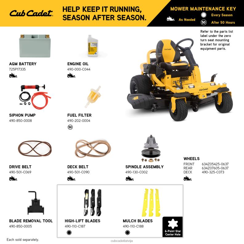 Cub Cadet zts2 60 iekārtas HD0Z47