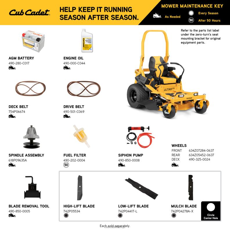 Cub Cadet ztx5 48 iekārtas HD0Z428