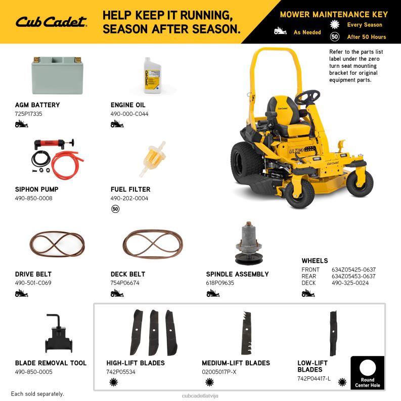 Cub Cadet ztxs4 48 iekārtas HD0Z426