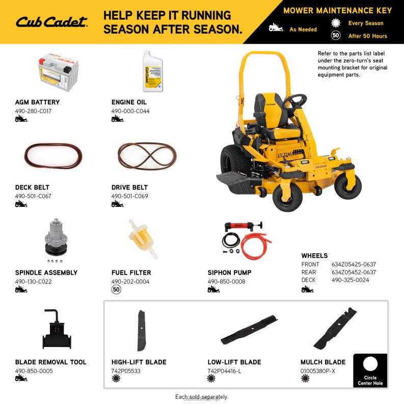 Cub Cadet ztxs5 54 iekārtas HD0Z419