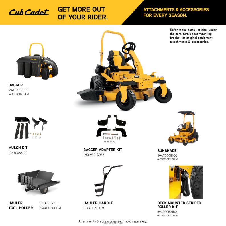 Cub Cadet ztxs5 60 iekārtas HD0Z420