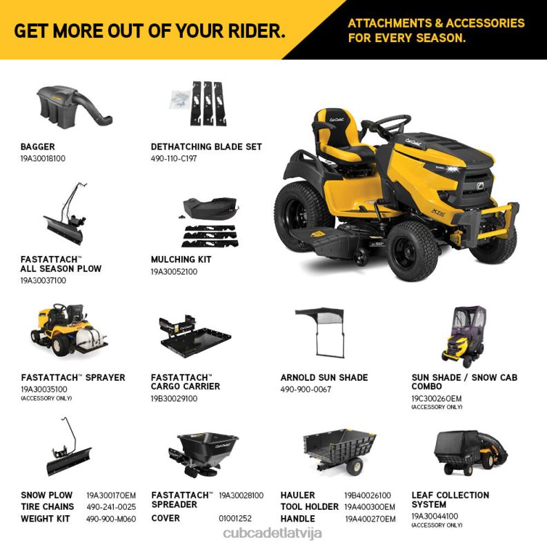 Cub Cadet xt2 slx50 iekārtas HD0Z446