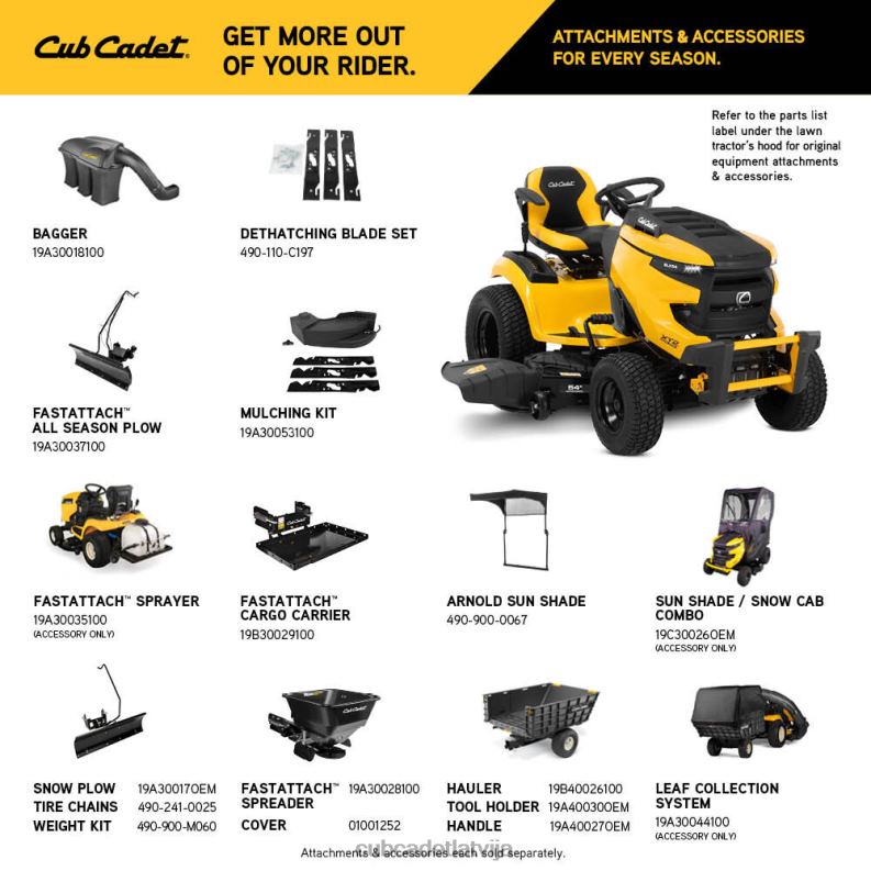 Cub Cadet xt2 slx54 iekārtas HD0Z449